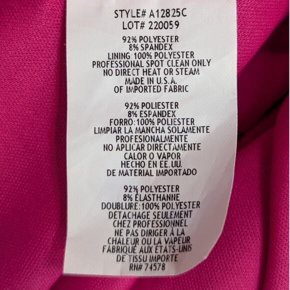 Y2K Cache One Shoulder Rhinestone Trim Mini Dress Hot Pink Size 2 - Picture 6 of 16